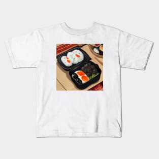 Bento Japanese Food Eggs and Rice Kids T-Shirt